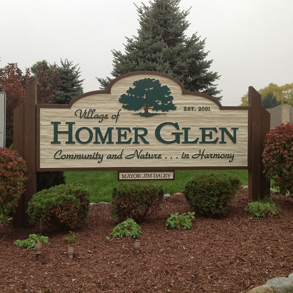Homer Glen Village Sign