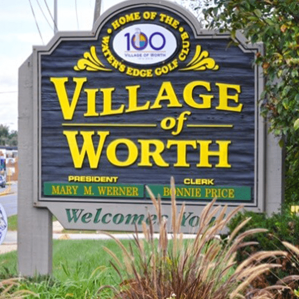 Village Sign - Photo Credit: Village of Worth Official Website