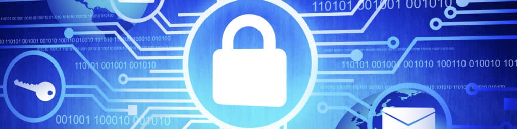 Blue Background with Lock Icon